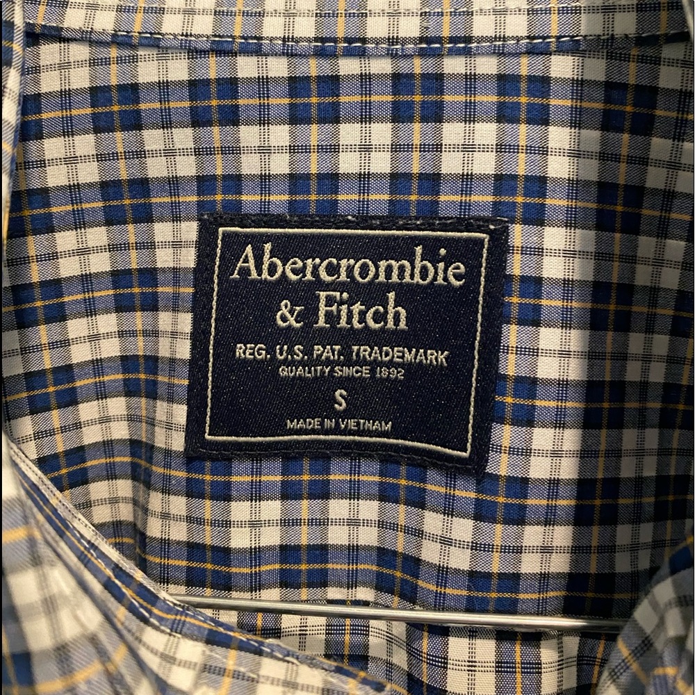 Mens Small Abercrombie & Fitch Plaid Button Down Shirt